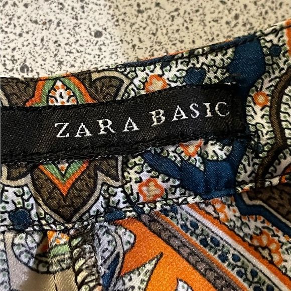 Zara basic paisley bell sleeve tunic Boho Chic - Picture 8 of 8